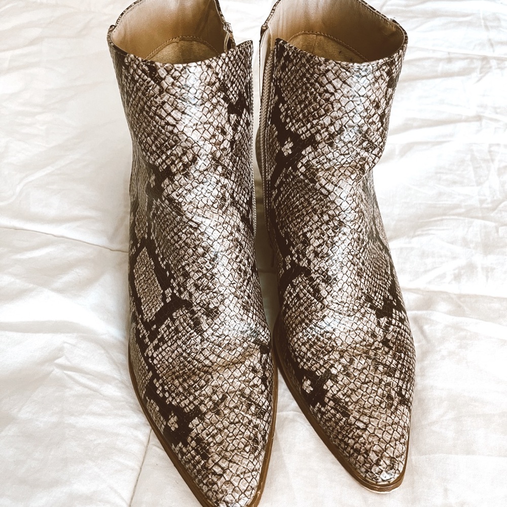Matisse snake skin bootie